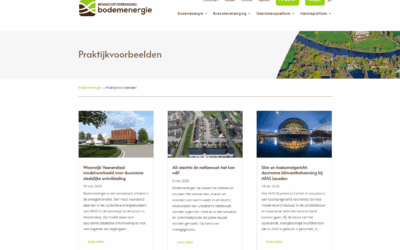 Nieuw op onze website: praktijkvoorbeelden van bodemenergieprojecten